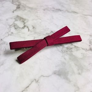 New! Burgundy Ribbon Bow Hair Clip